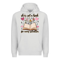 Dove Grey she's got a book for every situation Premium Hoodie - MaliasSmallBusiness