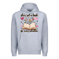Heather Grey she's got a book for every situation Premium Hoodie - MaliasSmallBusiness