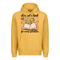 Mustard she's got a book for every situation Premium Hoodie - MaliasSmallBusiness