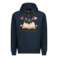 Navy she's got a book for every situation Premium Hoodie - MaliasSmallBusiness
