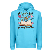 Ocean Blue she's got a book for every situation Premium Hoodie - MaliasSmallBusiness