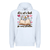 White she's got a book for every situation Premium Hoodie - MaliasSmallBusiness