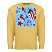 Antique Gold 4th of july firecracker and star seamless  pattern Premium Sweatshirt - BundleAndBundleShop