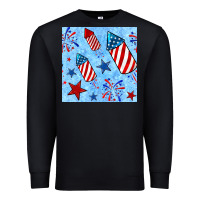 Black 4th of july firecracker and star seamless  pattern Premium Sweatshirt - BundleAndBundleShop