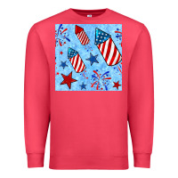 Cardinal 4th of july firecracker and star seamless  pattern Premium Sweatshirt - BundleAndBundleShop