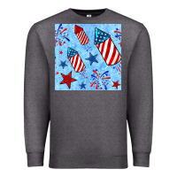 Charcoal Heather 4th of july firecracker and star seamless  pattern Premium Sweatshirt - BundleAndBundleShop
