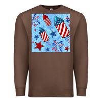 Chestnut 4th of july firecracker and star seamless  pattern Premium Sweatshirt - BundleAndBundleShop