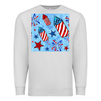 Dove Grey 4th of july firecracker and star seamless  pattern Premium Sweatshirt - BundleAndBundleShop