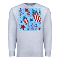 Heather Grey 4th of july firecracker and star seamless  pattern Premium Sweatshirt - BundleAndBundleShop