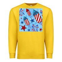Lemon 4th of july firecracker and star seamless  pattern Premium Sweatshirt - BundleAndBundleShop