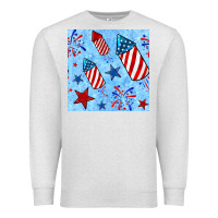 Oatmeal Heather 4th of july firecracker and star seamless  pattern Premium Sweatshirt - BundleAndBundleShop