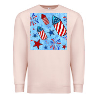 Pale Pink 4th of july firecracker and star seamless  pattern Premium Sweatshirt - BundleAndBundleShop