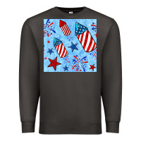 Smoke 4th of july firecracker and star seamless  pattern Premium Sweatshirt - BundleAndBundleShop
