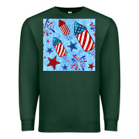 Sports Green 4th of july firecracker and star seamless  pattern Premium Sweatshirt - BundleAndBundleShop