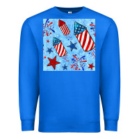 True Royal 4th of july firecracker and star seamless  pattern Premium Sweatshirt - BundleAndBundleShop