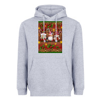 Heather Grey christmas gnomes Heavyweight Hoodie - Artiststas
