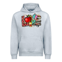 Heather Grey love teacher Urban Hoodie - NancyCooperArtShop
