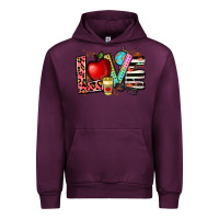 Mauve Wine love teacher Urban Hoodie - NancyCooperArtShop
