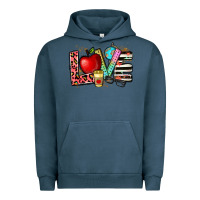 Pigment Midnight Navy love teacher Urban Hoodie - NancyCooperArtShop