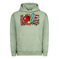 Pigment Oil Green love teacher Urban Hoodie - NancyCooperArtShop