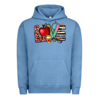 Pigment Pebble Blue love teacher Urban Hoodie - NancyCooperArtShop