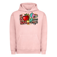 Pigment Salmon love teacher Urban Hoodie - NancyCooperArtShop