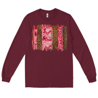 Burgundy valentine's day love brushstrokes Long Sleeve Tee - RanaPortraitStore