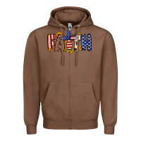 Chestnut Faith USA flag sunflower Zipper Hoodie - Neo Western