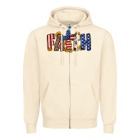 Sandshell Faith USA flag sunflower Zipper Hoodie - Neo Western