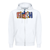 White Faith USA flag sunflower Zipper Hoodie - Neo Western