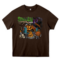 Chocolate Brown spooky Heavy Core Tee - SublimationCraftShop