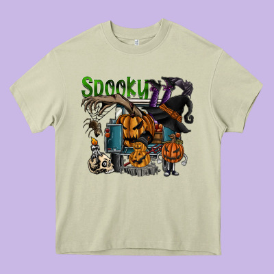 Spooky Heavy Core Tee Designed By Sublimationcraftshop