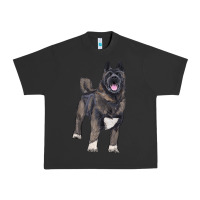 Pigment Black American akita Urban Heavy Tee - RanaPortraitStore