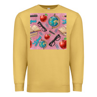 Antique Gold Teacher Seamless Pattern Premium Sweatshirt - BundleAndBundleShop