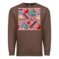 Chestnut Teacher Seamless Pattern Premium Sweatshirt - BundleAndBundleShop
