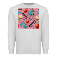 Dove Grey Teacher Seamless Pattern Premium Sweatshirt - BundleAndBundleShop
