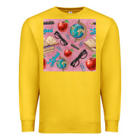Lemon Teacher Seamless Pattern Premium Sweatshirt - BundleAndBundleShop