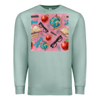 Seafoam Teacher Seamless Pattern Premium Sweatshirt - BundleAndBundleShop
