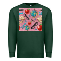 Sports Green Teacher Seamless Pattern Premium Sweatshirt - BundleAndBundleShop