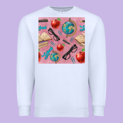 Teacher Seamless Pattern Premium Sweatshirt Designed By Bundleandbundleshop