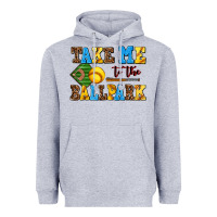 Heather Grey take me to the ballpark softball Heavyweight Hoodie - AdoDesignShop