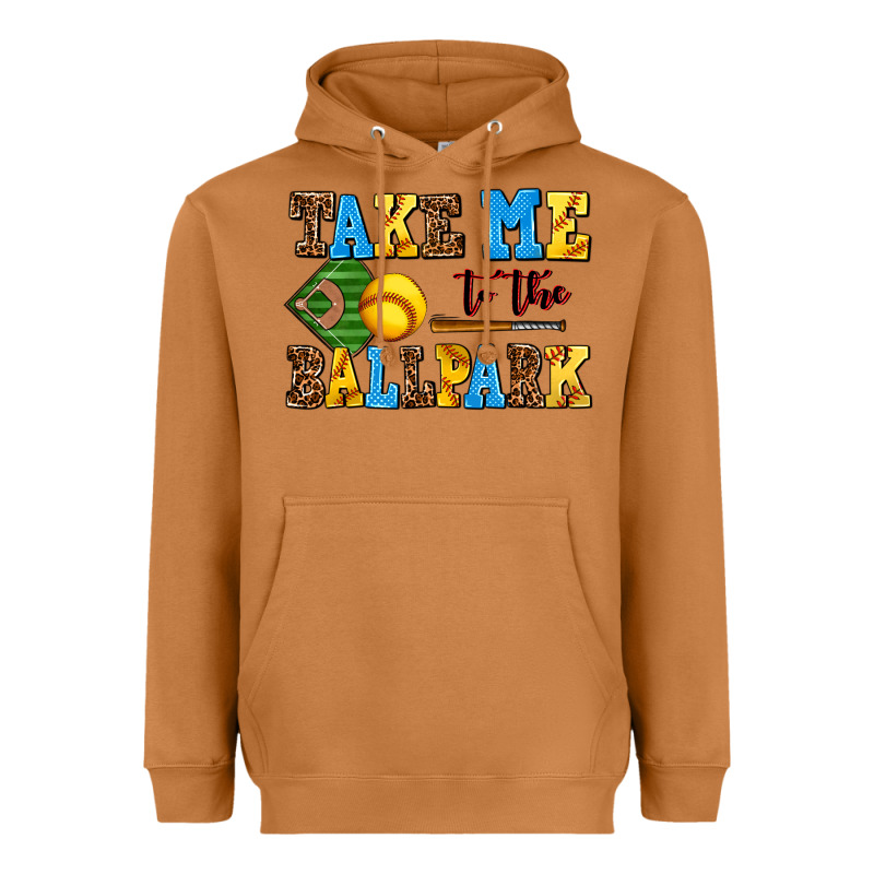 Take Me To The Ballpark Softball Heavyweight Hoodie by AdoDesignShop | Teevron