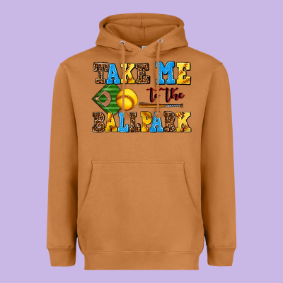 Take Me To The Ballpark Softball Heavyweight Hoodie Designed By Adodesignshop