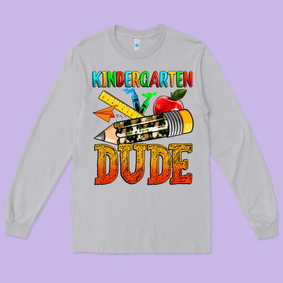 Kindergarten Dude Long Sleeve Tee Designed By Texasbilliewilder