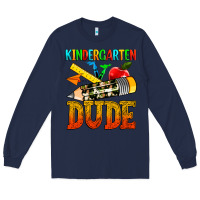 Navy kindergarten dude Long Sleeve Tee - texasbilliewilder