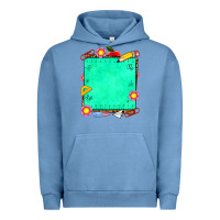 Pigment Pebble Blue school add your own text Urban Hoodie - NancyCooperArtShop