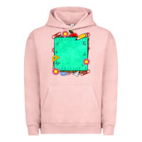 Pigment Salmon school add your own text Urban Hoodie - NancyCooperArtShop
