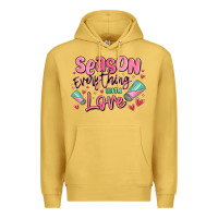 Antique Gold season everything with love Premium Hoodie - MaliasSmallBusiness