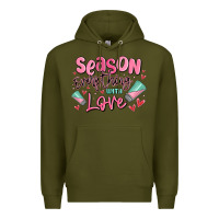 Army Green season everything with love Premium Hoodie - MaliasSmallBusiness