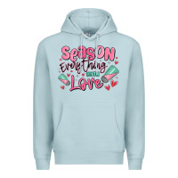 Blue Mist season everything with love Premium Hoodie - MaliasSmallBusiness